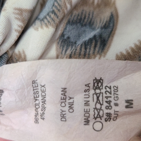 RECKLESS HEARTS Metallic Leopard print Ruched Stretch Sheath Dress‎ Bodycon Sz M - Picture 11 of 12